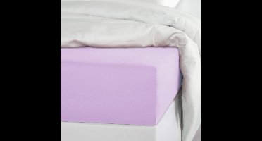 De Witte Lietaer Hoeslaken Olivia - 160 x 200/220 x h 30 - Lila - Katoen Satijn