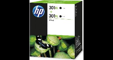 HP 301XL - Inktcartridge / Zwart / Hoge Capaciteit / 2-Pack