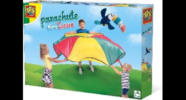 SES - Parachute vliegende toekan - stevig materiaal - inclusief toekan en parachute doek