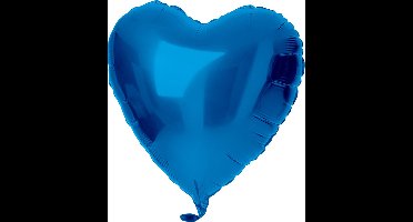 Folieballon Hartvormig Blauw - 45 cm