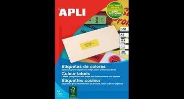agipa adres etiketten 70x35mm neongeel