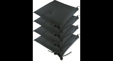Detex Set van 4 Zitkussen – Waterafstotend 41x37cm - Grijs