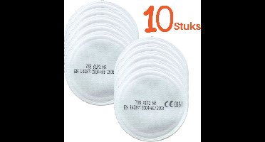 Climax P2 stoffilters voor Halfgelaatsmasker - 10 stuks - Climax 755 / 756