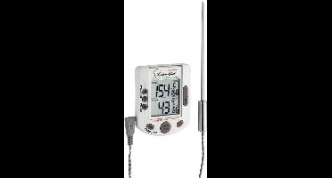 TFA Dostmann 14.1503 Keukenthermometer Oven- en kerntemperatuur, Met touchscreen, Met timer, Alarm Varken, Rund, Hert,