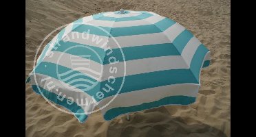 Parasol dralon Turquoise/wit