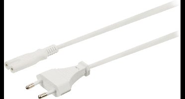 InLine Stroomkabel met C7 / 8-vormige plug - wit - 0,50 meter
