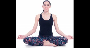 Yoga legging zwart met Mandala print biologisch Lsportlegging - L