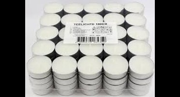 Theelichtjes - waxinelichtjes - 100 stuks - Brandduur  4/4,5 uur