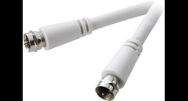 SpeaKa Professional Satelliet Aansluitkabel [1x F-stekker - 1x F-stekker] 1.50 m 90 dB Wit