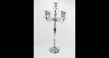 5-Armige kandelaar - 74cm vernikkeld aluminium kandelaar nikkel