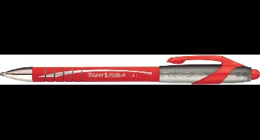Paper Mate Flexgrip Elite-balpennen - Medium punt (1,4 mm) - Rood - Met drukknop - 1 stuk