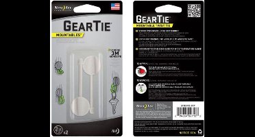 NITE IZE Gear Tie Mountable 2" White - 2 pcs