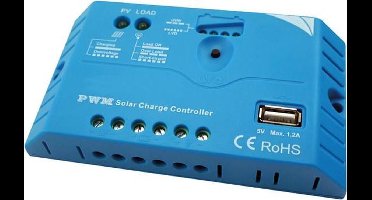 Velleman PWM-LAADREGELAAR MET USB-AANSLUITING - 10 A - 12/24 VDC