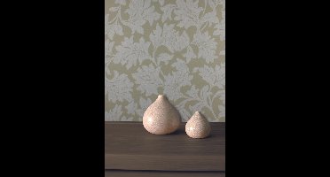 Dutch Wallcoverings Vliesbehang bladeren - zachtgroen