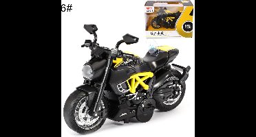 DieCast motor - Classical moto - metall motorcycle Dazzle- pull-back /terug trek functie - met licht en geluid