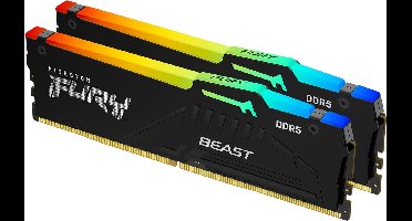 Kingston Fury Beast RGB KF556C40BBAK2-64 - RAM-geheugen - 64GB - 5600MT/s - DDR5 - DIMM - 2 x 32 GB