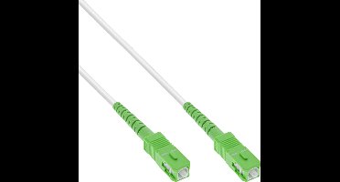 Premium SC/APC FTTH Simplex Optical Fiber Patch kabel - Single Mode OS2 - wit / LSZH - 1 meter