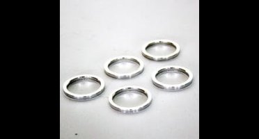 Opvulring Balhoofd Aluminium 1-1/8″ 3 mm Zilver Per 5 Stuks