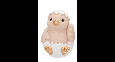 Easter bird egg natural brown 9x9x12cm - Paasdecoratie
