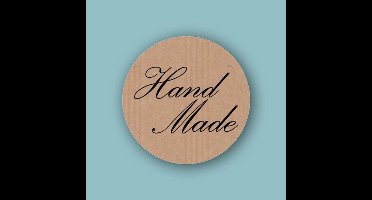 Sticker Hand Made kraft -Sticker-Etiket – 500 st – Kraft