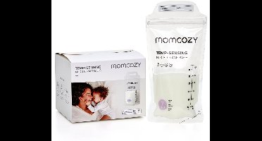 Momcozy 50 Moedermelk bewaarzakjes - Tot 175ml - Temperatuur indicatie - Lekvrij