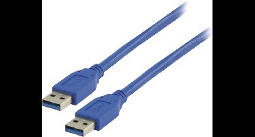 Transmedia USB naar USB kabel - USB3.0 - tot 0,9A / blauw - 3 meter