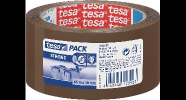 Tesa Verpakkingsplakband Strong - 6 stuks - ft 50 mm x 66 m - PP - Bruine tape