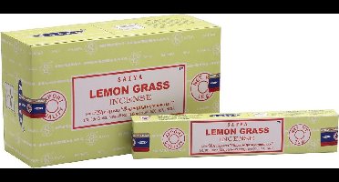 Satya Lemon Grass - Citroengras - wierookstokjes - 12 doosjes van 15 gram