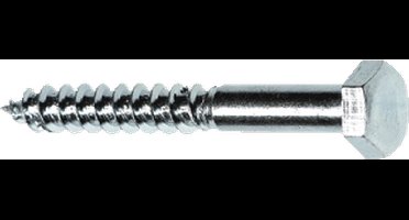 FISP houtdr bt, staal, le 50mm, diam schacht 6mm, verz, norm DIN 571