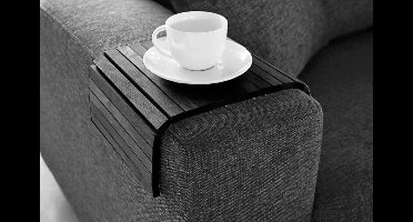 Armleuning Dienblad - Zwart - Sofa Tray - Flexibel Bank Dienblad - Banktafeltje - Sofa Dienblad