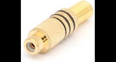 Vrouwelijke Rca Plug - Verguld - Zwart