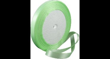 Satijn lint Lime groen, 6 mm, rol circa 25m