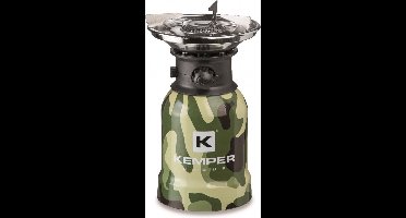 Kemper RVS camping gaspit met piëzo ontsteking - 1 pits