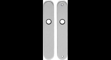 Schildpaar afgerond LS rvs mat PC72