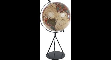Wereldbol World L beige/zwart mango 20x23x40cm