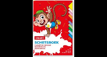 CREAKIT. Schetsboek – A4 Formaat – 20 Vellen – 21 x 29.7 cm – Gelijmd aan bovenzijde – Gekleurd papier – 200 gram