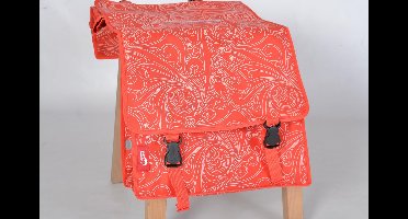 New Looxs dubbele fietstas rood motief