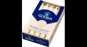 GOUDA Dinerkaars Gouda Kroonkaarsen  200/24 doos 10  ivoor ( per 3 stuks)