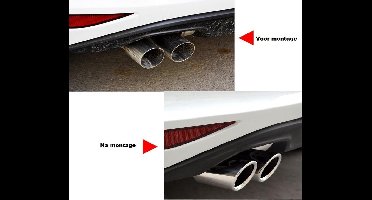 Chrome rvs uitlaat sierstuk trim eindstuk vw golf 4 golf 5 golf 6 golf 7 passat scirocco Jetta polo audi tsi tdi fsi
