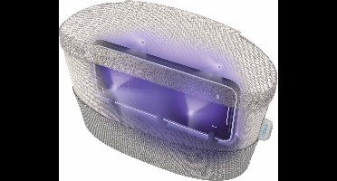 HoMedics Draagbare UV Ontsmetter Sieraden Reiniger - Draagbare UV-C Sanitizer Box - 4 LED Lampen - Oplaadbaar - Grijs