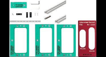 Intersteel Freesmal set t.b.v. 3 verdekte Intersteel scharnieren 130x30 mm