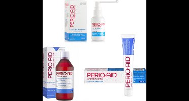 PerioAid Voordeelpakket - Mondspoeling + Tandpasta + Mondspray