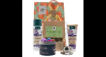 Kneipp Cadeauset Relaxing Lavendel Pasen - Kneipp Mini Body Lotion 75 ml Relaxing - Kneipp Douche 200 ml Pure Relaxing - ARELO Vrolijk Pasen the