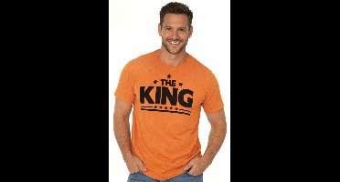 Shirt The King Oranje Volwassenen Mannen Oranje Koningsdag Maat M