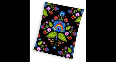 Sweet Home Flowers Fleece plaid 150 x 200 cm