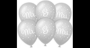 Bruiloft ballonnen | Mr. & Mrs. | 6 stuks