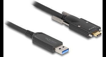 Delock Active Optical Cable USB 10 Gbps Type-A male to USB Type-C™ male with screws on the sides 5 m