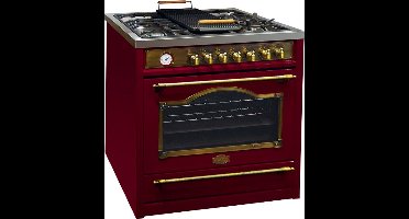 Kaiser - vrijstaand gasfornuis - HGE 93555 RotEm - Retro - elektrische - vrijstaand - gasfornuis - 90 cm - Range Coocker
