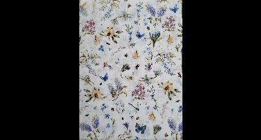 Dekbedovertrek Janneke Brinkman-Salentijn - dekbed overtrek 140 x 220 cm - bloemen en vlinders lila paars - inclusief kussensloop - 100% katoen