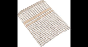 Handdoek | ft 50 x 70 cm | gewafeld | beige | pak van 3 stuks